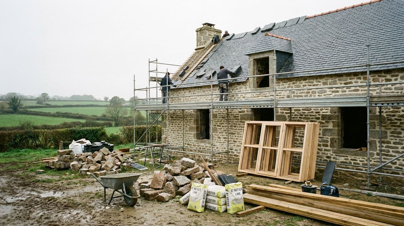 Prix rénovation maison au m² 2026 : grille Bretagne Sud